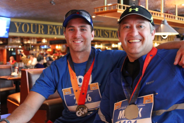 Mike Morgan and Mark Marshall, half-marathoners.