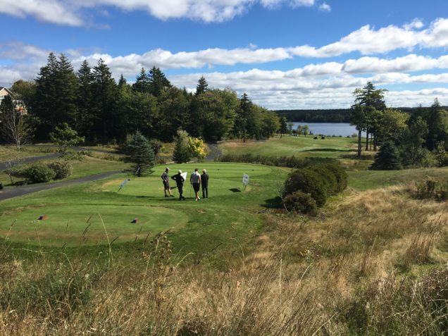 The golf course.