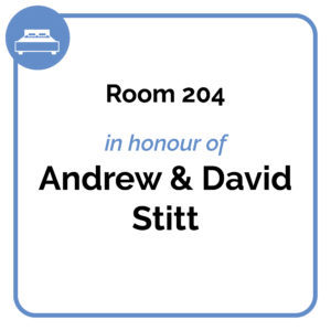 Adopt-A-Room Sponsor: Andrew & David Stitt